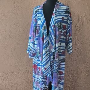 LuLaRoe Blue and Purple Kimono